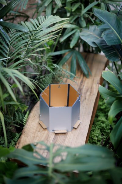 Maceta hexagonal chica gris plata - Imagen 4